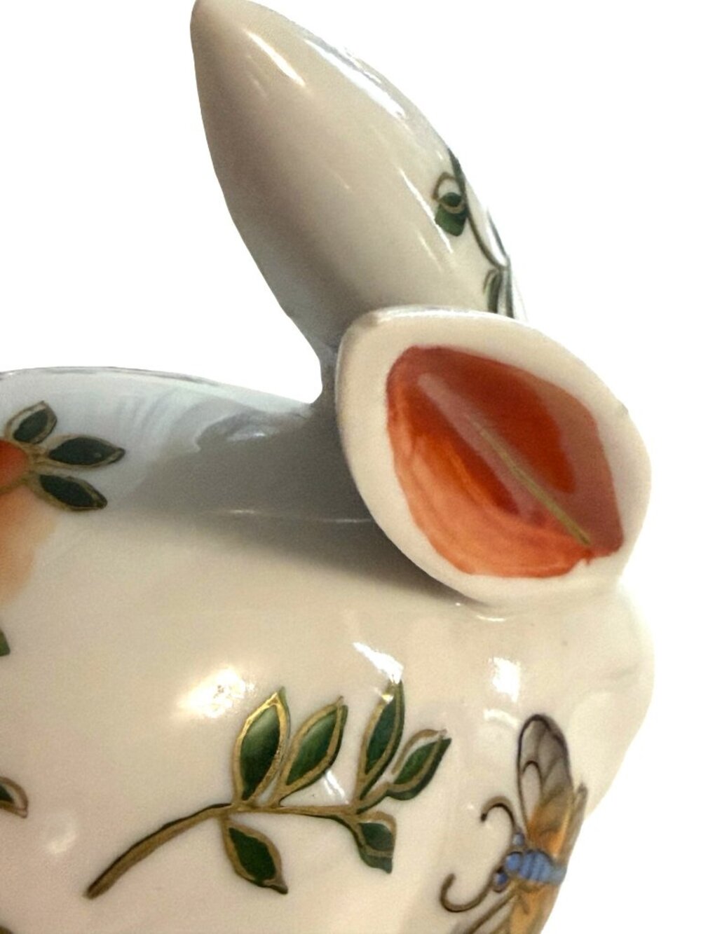 Andrea by Sadek Porcelain Bunny Figurine Butterfly Rabbit Made in Japan - Picture 8 of 10